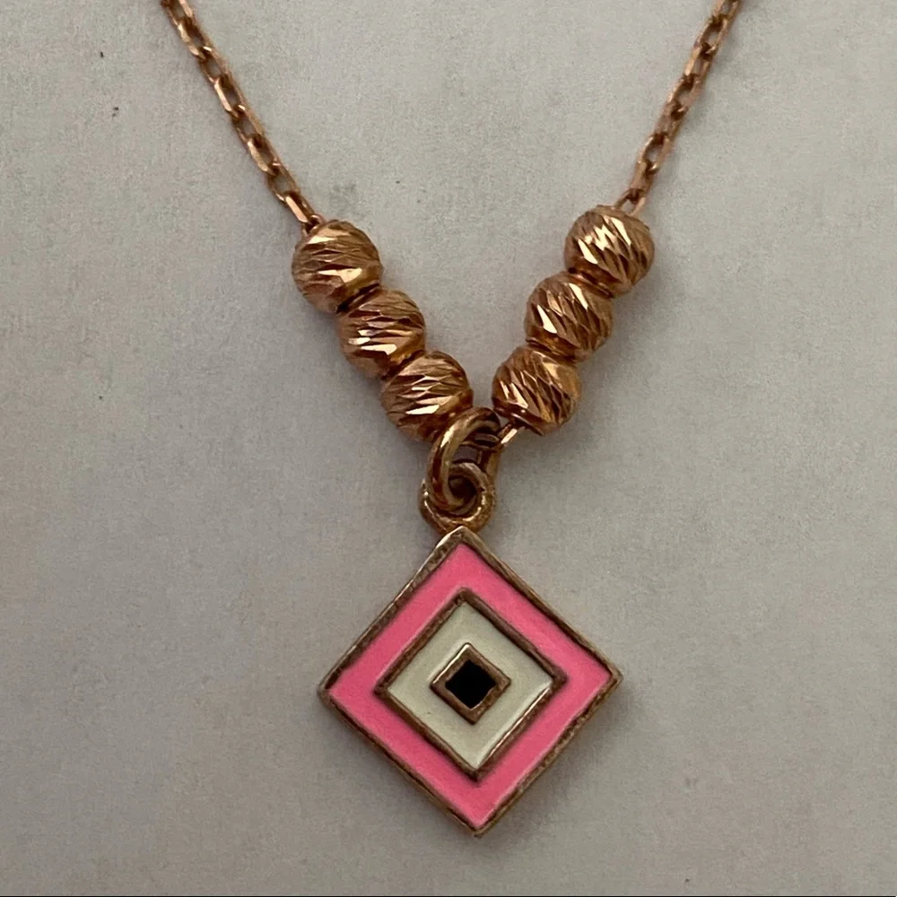 Reversible 925 silver necklace handmade evil eye